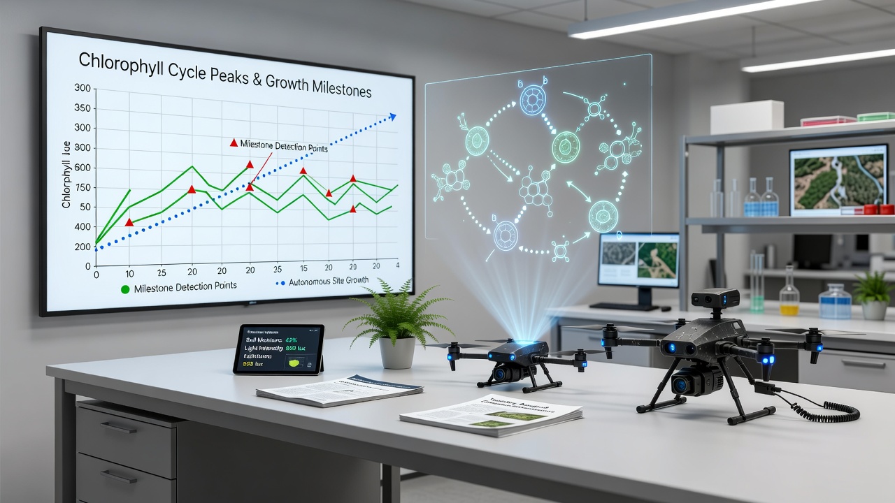 Graph showing correlation between chlorophyll peaks and site milestone events in 2026